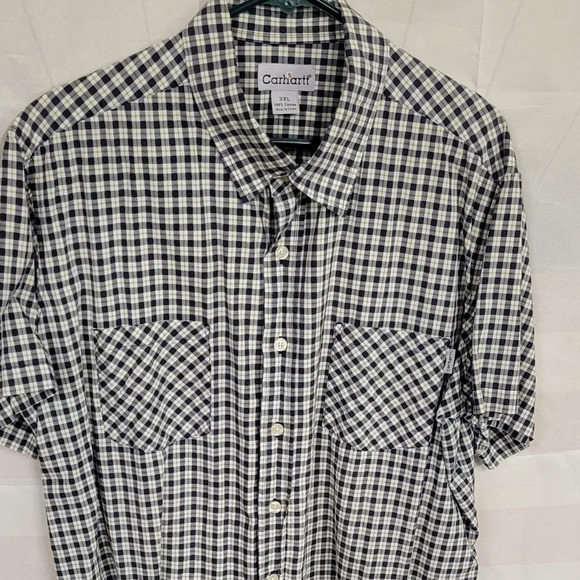Carhartt 2XL Double Pocket Checked Short Sleeve - Picture 1 of 4